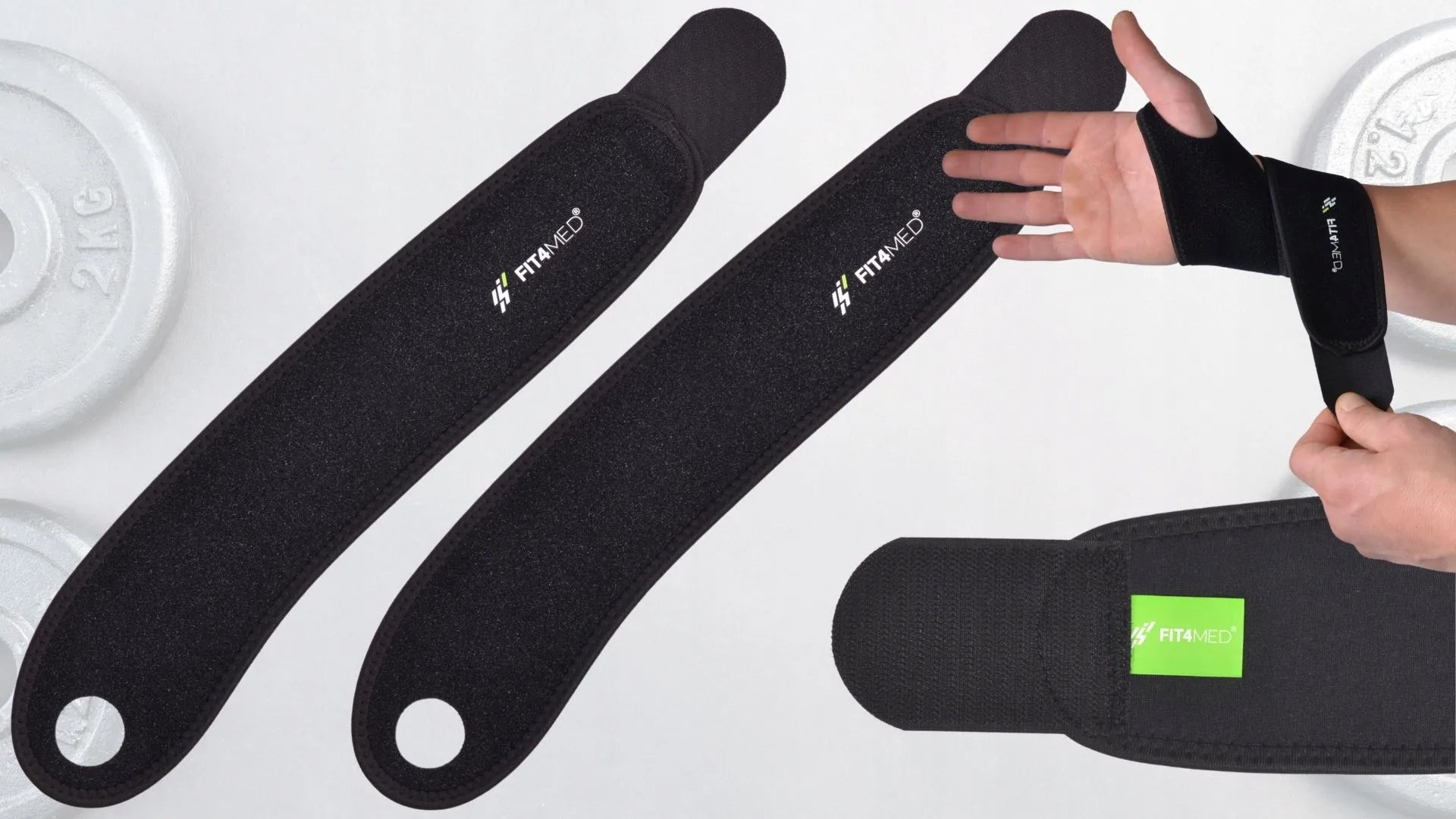 Fit4Med elastinis riešo įtvaras – stabilizatorius, 2 vnt.