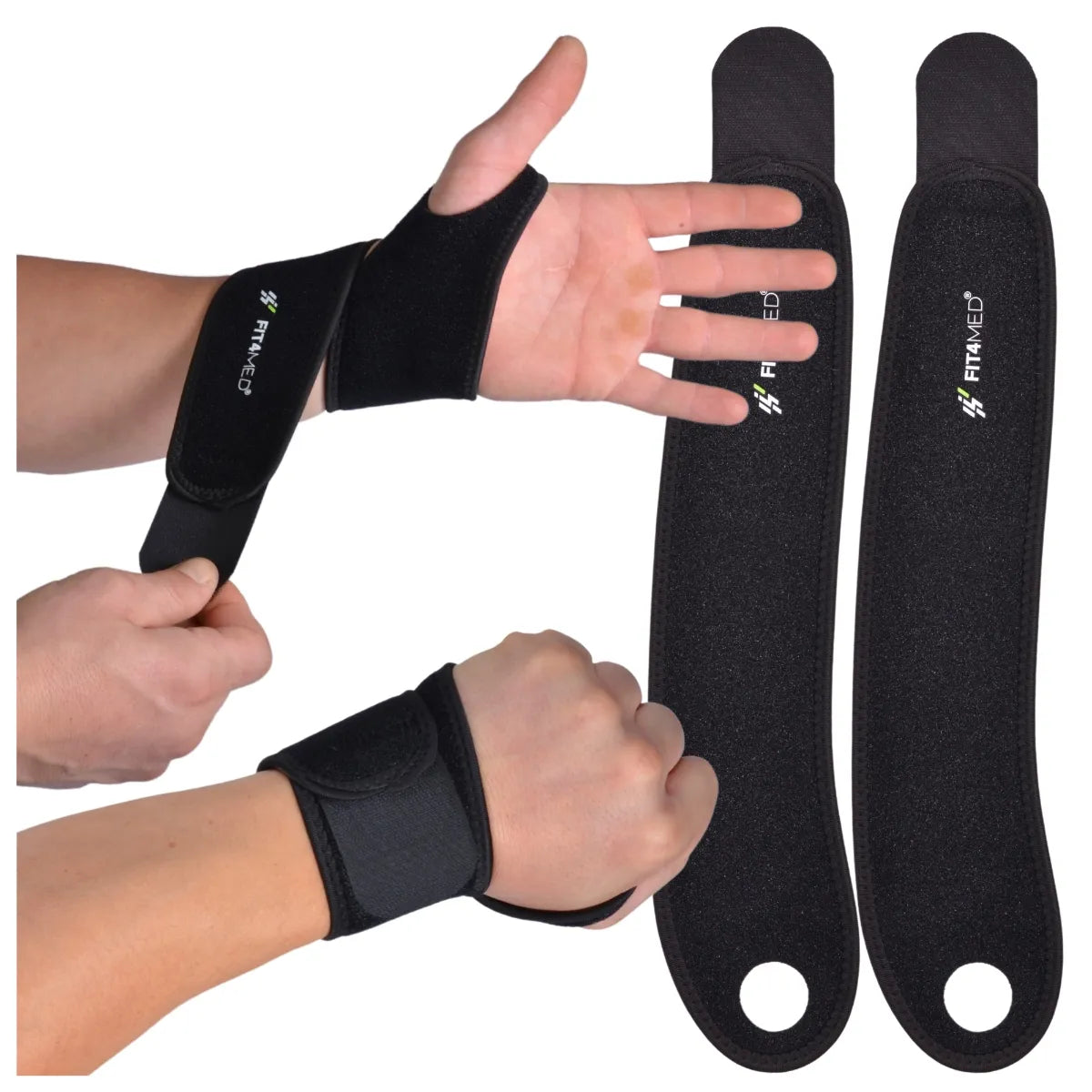 Fit4Med elastinis riešo įtvaras – stabilizatorius, 2 vnt.