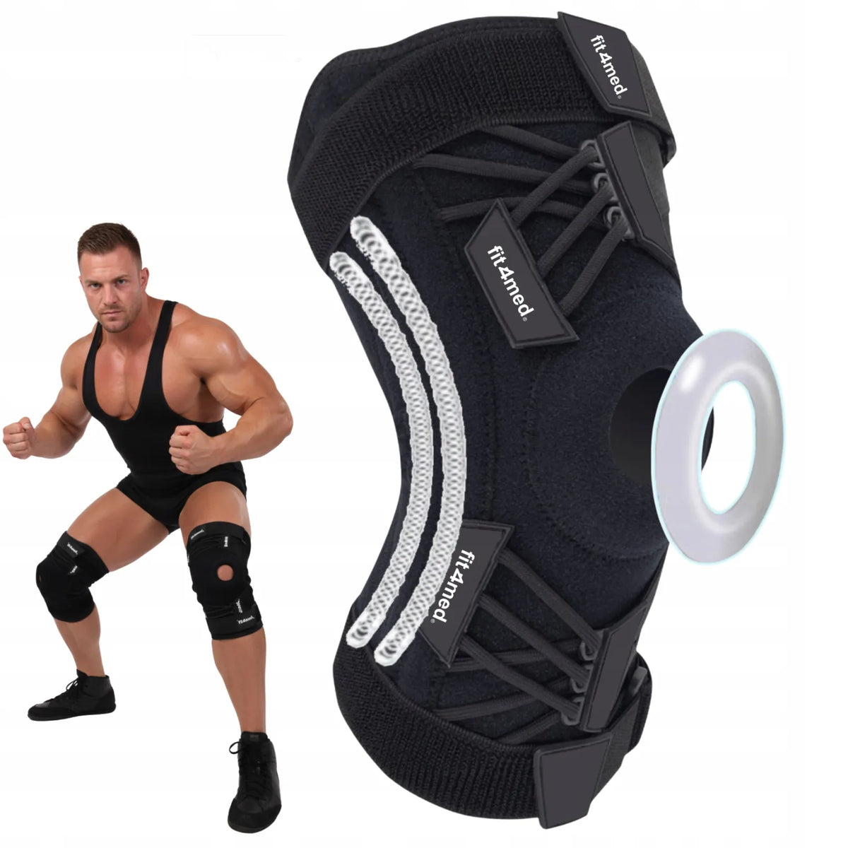 Fit4Med kelio įtvaras, girnelės stabilizatorius, sąnario atpalaidavimas, XL