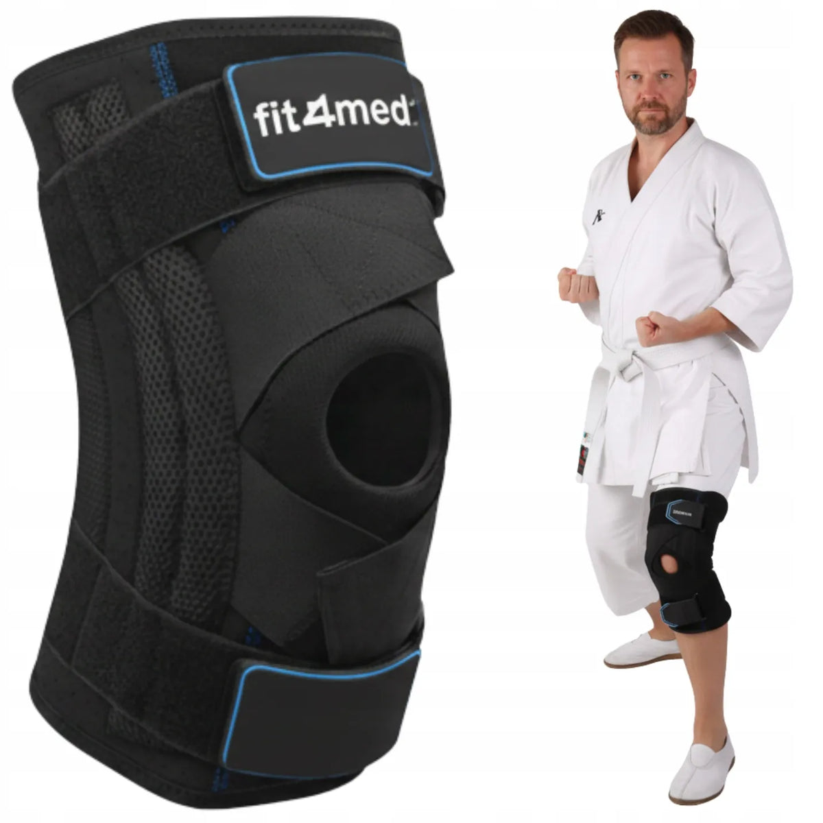 Fit4Med kelių sąnario įtvaras su dirželiais, dydis L