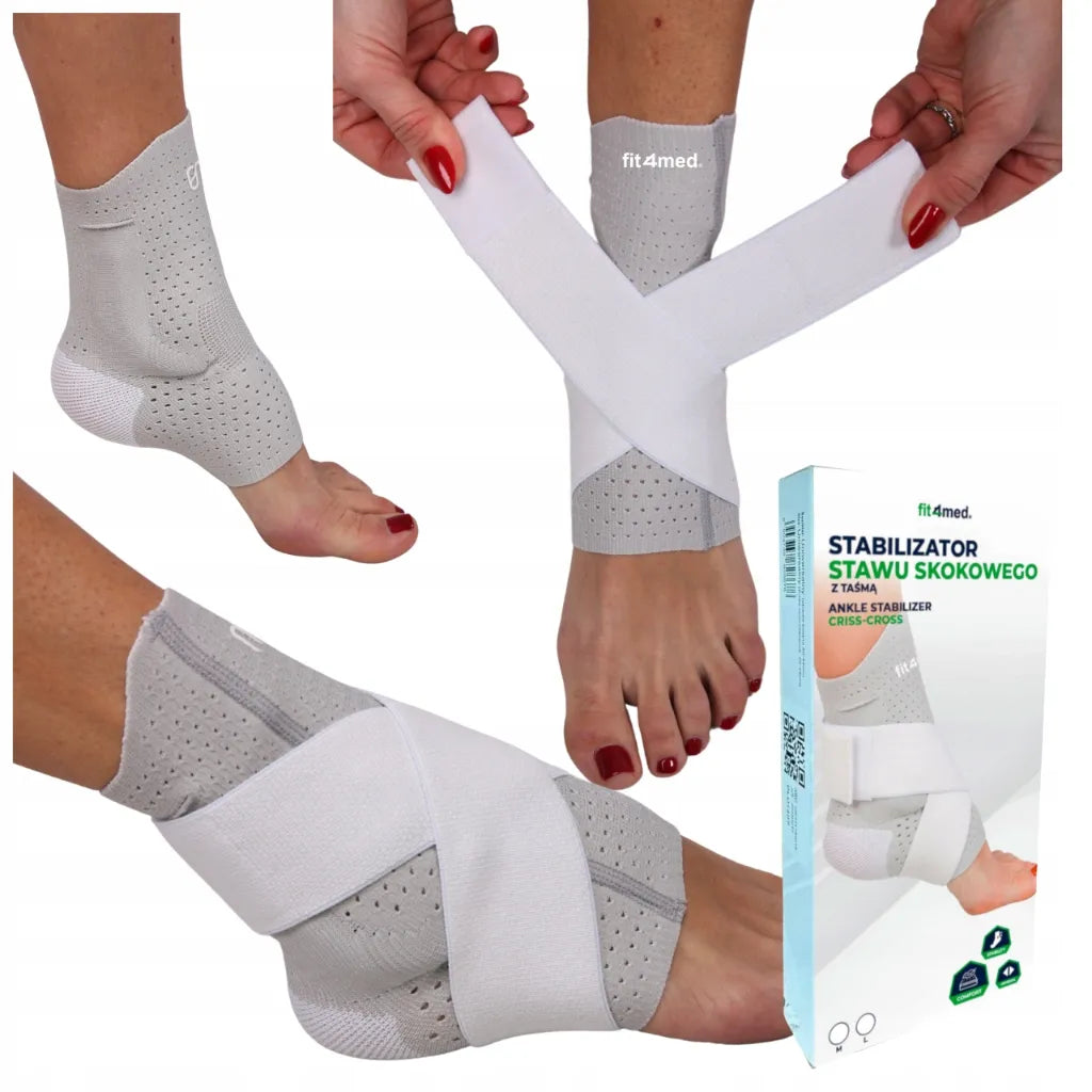 Fit4Med kulkšnies įtvaras, čiurnos stabilizatorius su diržais, L dydis
