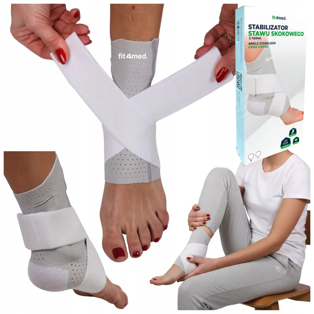 Fit4Med kulkšnies įtvaras, čiurnos stabilizatorius su diržais, L dydis
