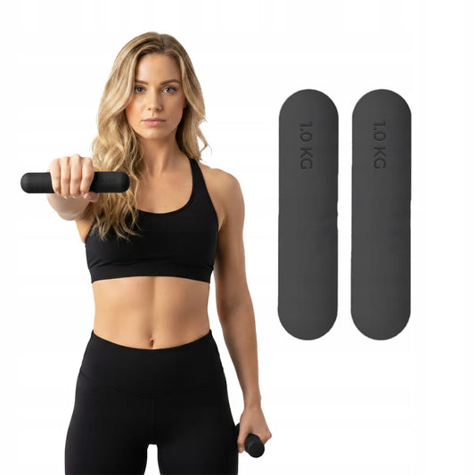 Fit.Me mankštos hantelių rinkinys, 2x 1 kg, skirtas pilatesui ir fitnesui