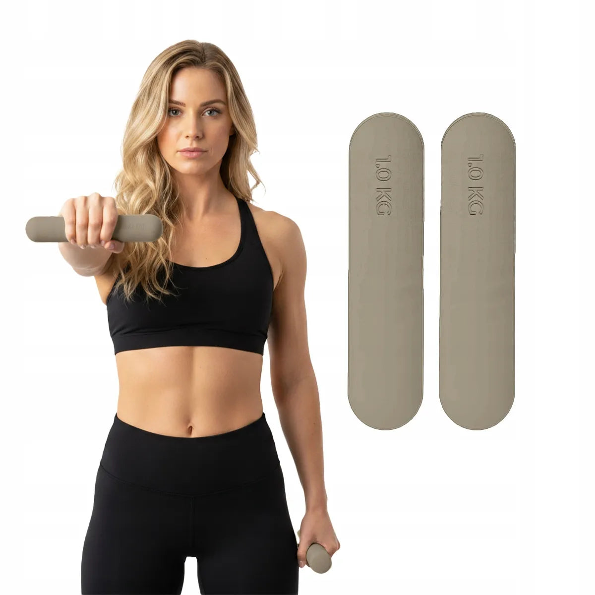Fit.Me „Premium“ hanteli rinkinys 2x 1 kg FM422 – pilatui, fitnesui ir mankštai