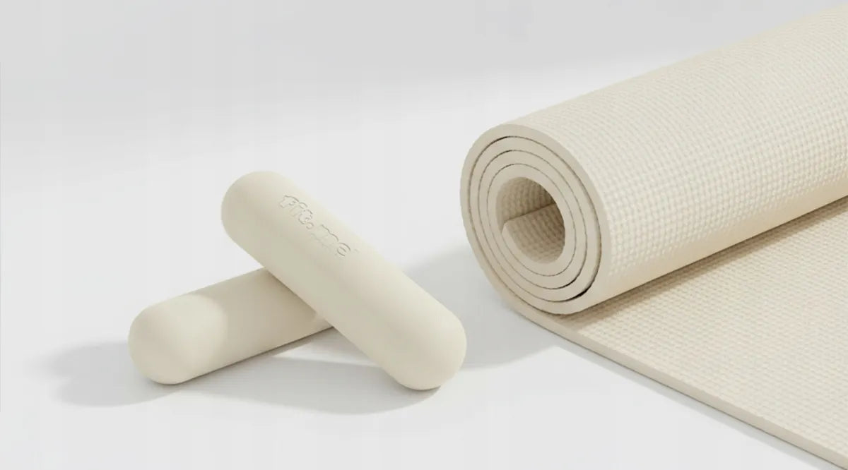 Fit.Me Premium silikoninių hantelių rinkinys 2x 1 kg – skirtas fitnesui ir pilatesui