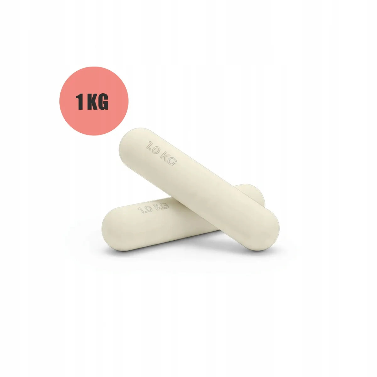 Fit.Me Premium silikoninių hantelių rinkinys 2x 1 kg – skirtas fitnesui ir pilatesui