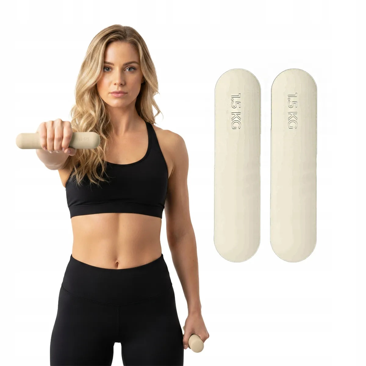Fit.Me svorių rinkinys 2x1,5 kg – hanteliai fitnesui, pilatesui ir jėgos treniruotėms
