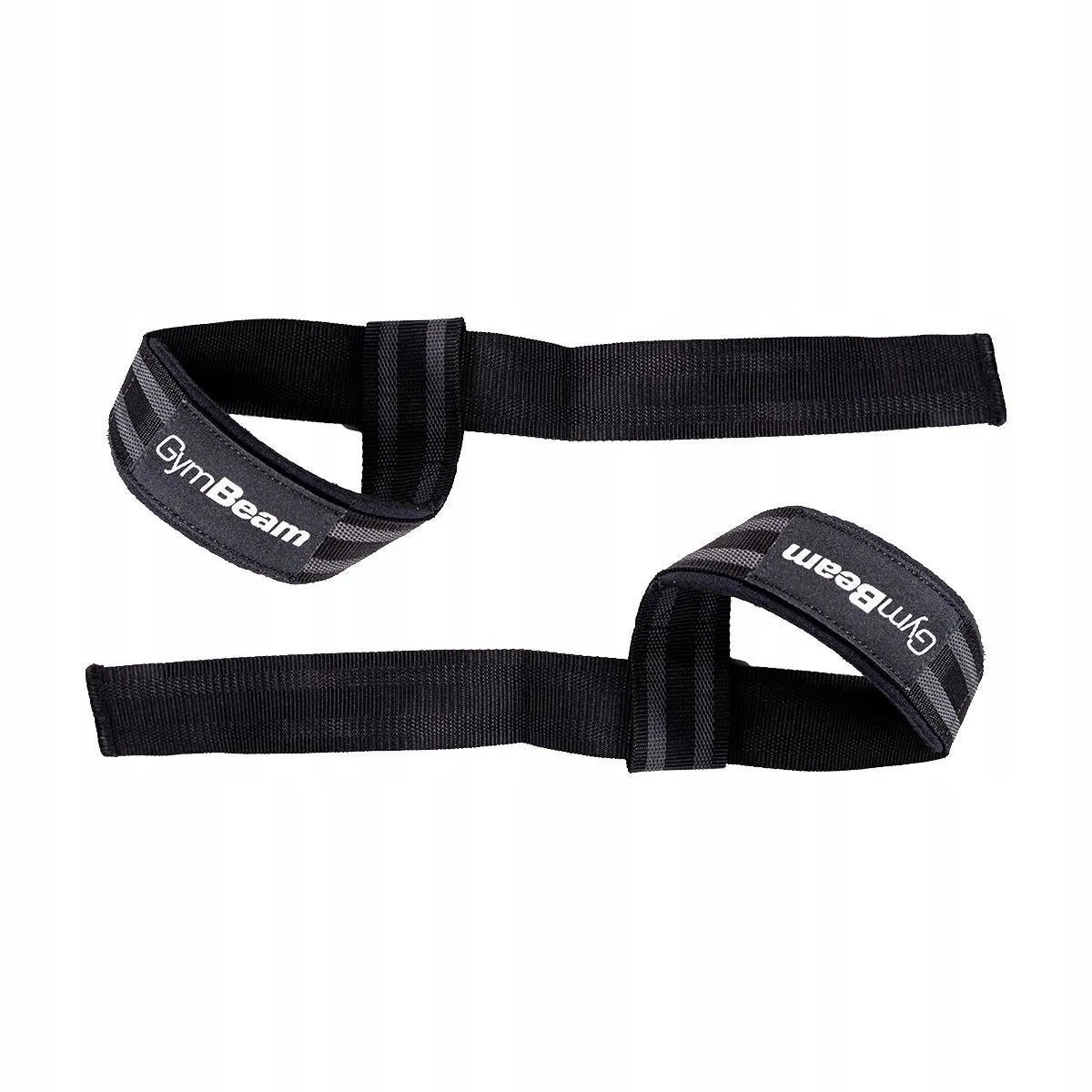 GymBeam sunkiosios atletikos diržai LIFT Lifting Straps Black & Grey