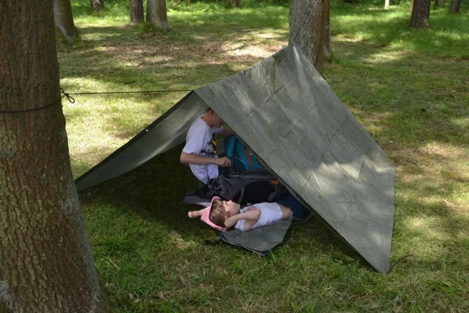 Hornhill Tarp 3x3 – vandeniui atsparus brezentas, pastogė, palapinės dugnas