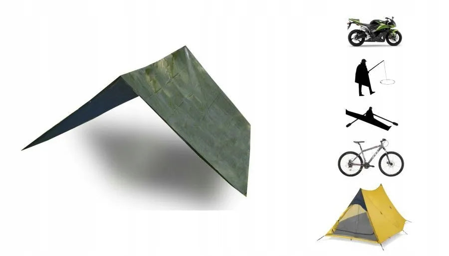 Hornhill Tarp 3x3 – vandeniui atsparus brezentas, pastogė, palapinės dugnas