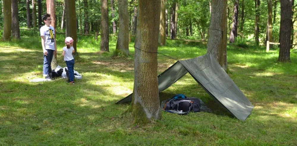 Hornhill Tarp 3x3 – vandeniui atsparus brezentas, pastogė, palapinės dugnas