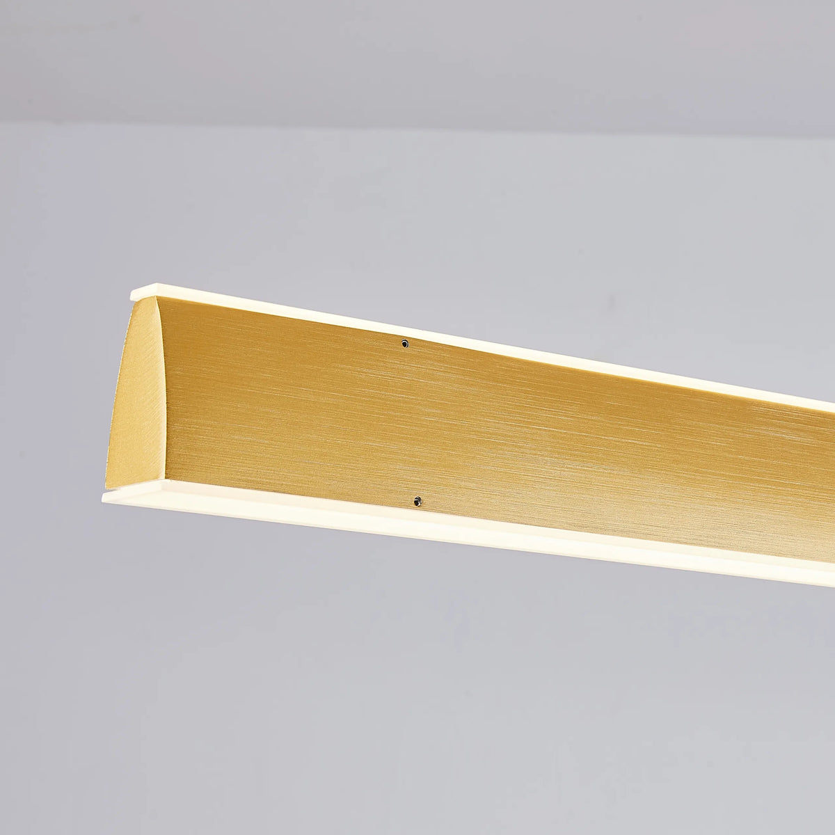 Ilga pakabinama auksinė lubinė LED lempa – šviestuvas su pulteliu, 44 W, 100 cm