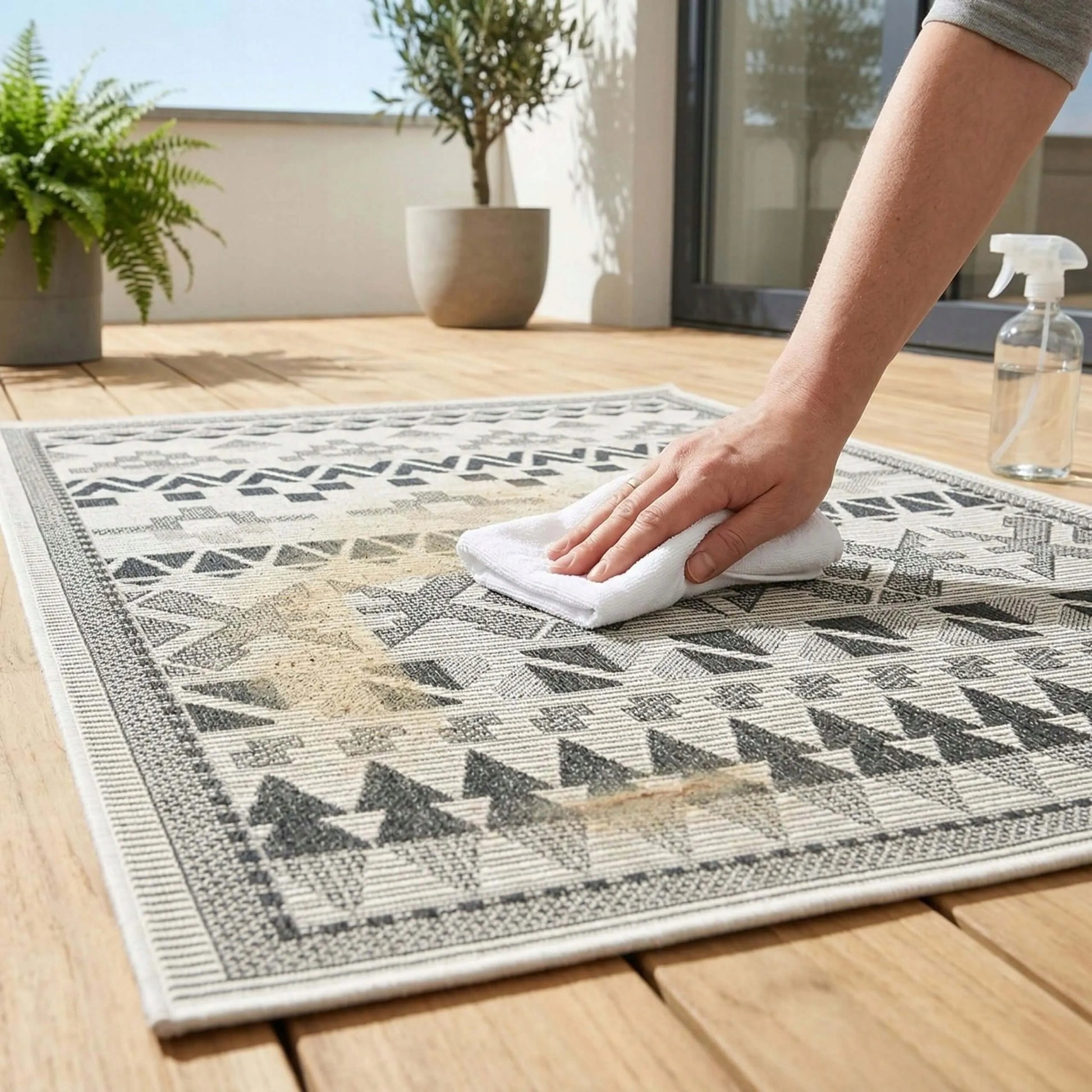 IŠORINIS TERASOS KILIMAS 180X250 VANDENIUI ATSPARUS SODO KILIMĖLIS BALKONUI
