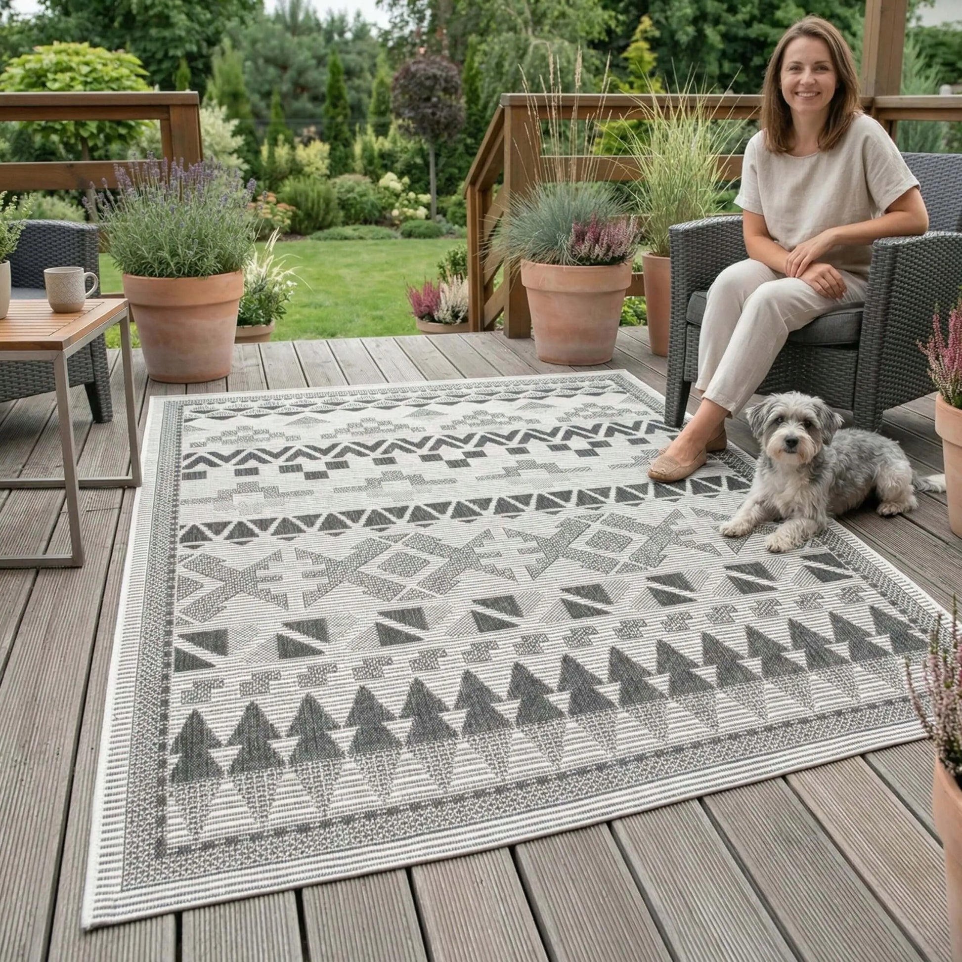 IŠORINIS TERASOS KILIMAS 180X250 VANDENIUI ATSPARUS SODO KILIMĖLIS BALKONUI