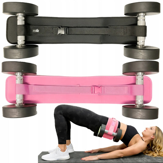 JSM FITNESS klubų apkrovos diržas hanteliams – hip thrust, sėdmenims ir atsispaudimams