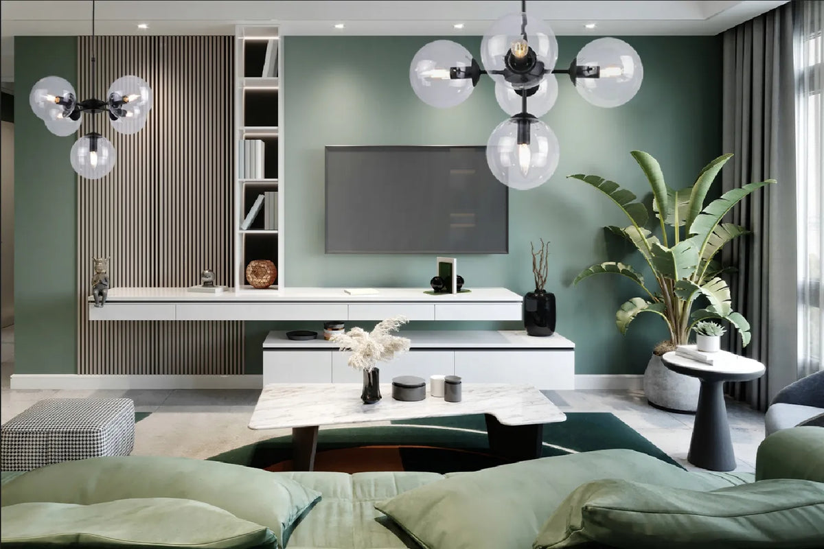 KABAMAS LUBINIS ŠVIESTUVAS, SIETYNAS „LOFT“, MODERNUS, PERMATOMI STIKLINIAI GAUBTAI