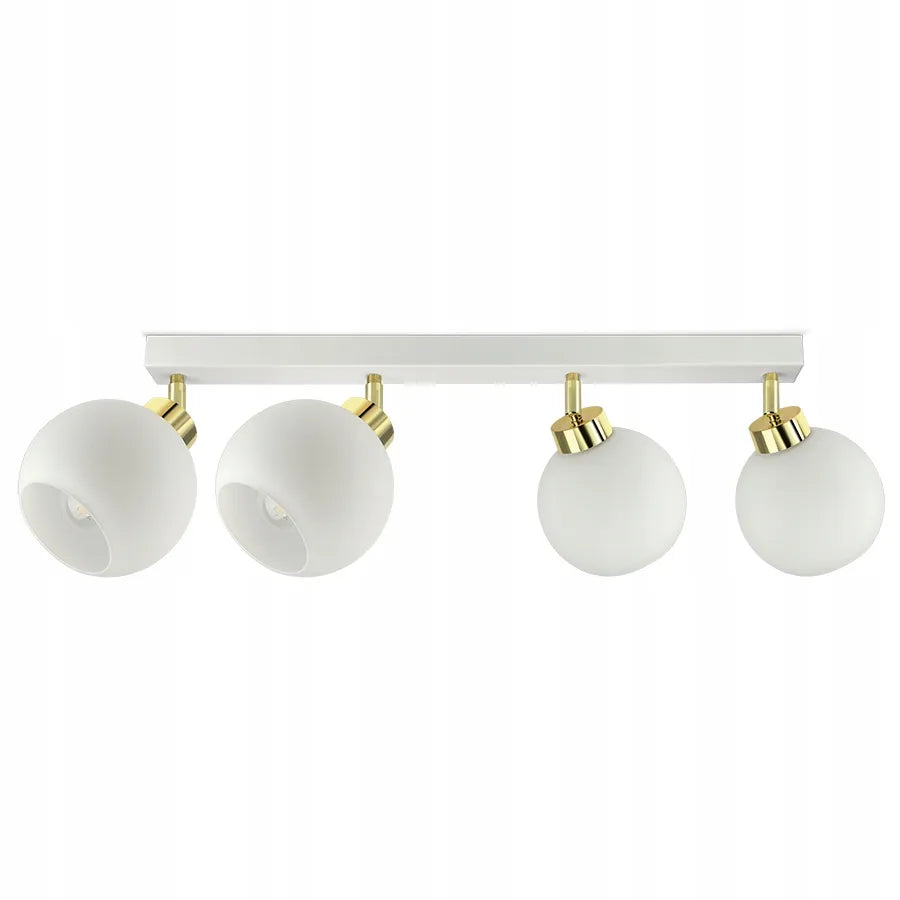 Kabamasis lubinis šviestuvas „White Glass BG4“ su baltais stikliniais gaubtais, LED E27