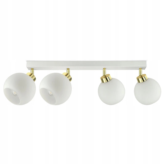 Kabamasis lubinis šviestuvas „White Glass BG4“ su baltais stikliniais gaubtais, LED E27