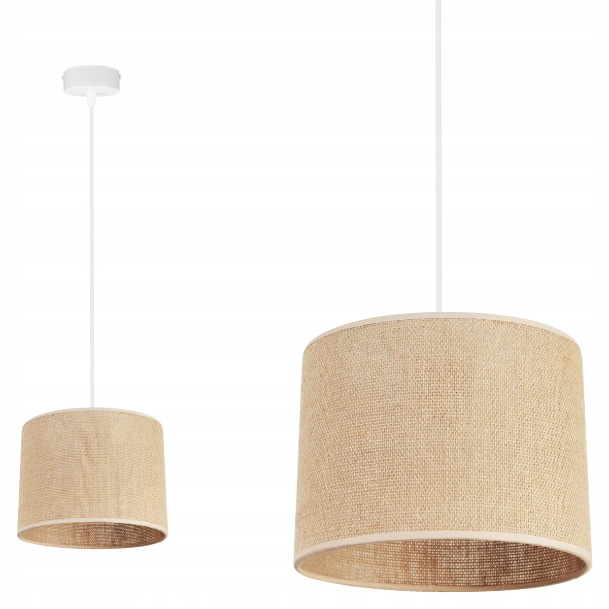 Kabantis lubinis šviestuvas „Light Home JUTA 2450/20“ su viengubu boho stiliaus tekstiliniu gaubtu, juodas ir smėlio spalvos