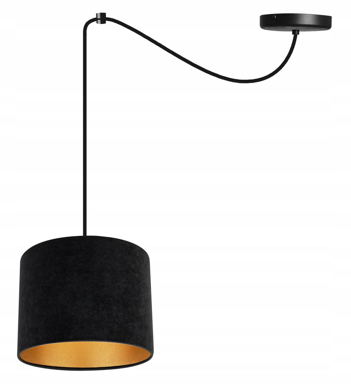 Kabantis lubinis šviestuvas „Light Home“ SPIDER MEDIOLAN 2360/1, elegantiškas, juodas gaubtas
