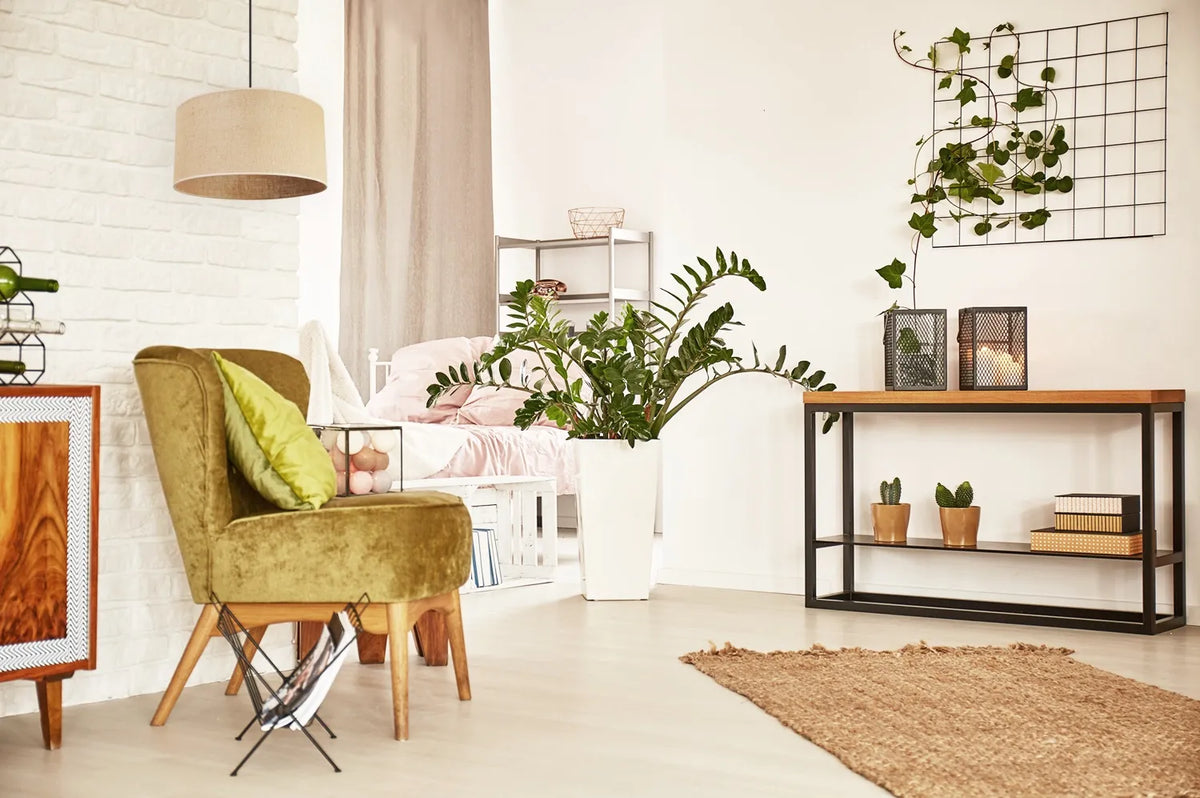Kabantis lubinis šviestuvas su vienu šviesos šaltiniu ir boho stiliaus medžiaginiu gaubtu JUTA, 35 cm, Light Home