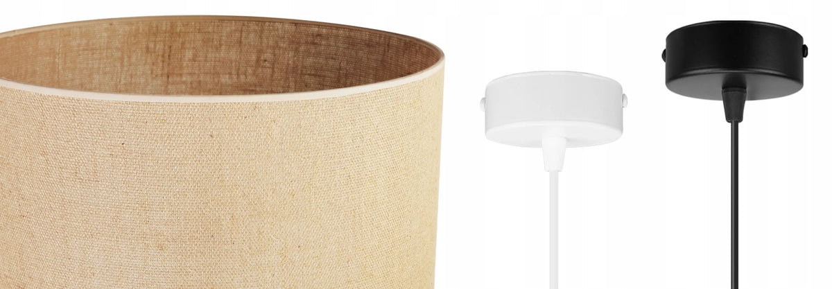 Kabantis lubinis šviestuvas su vienu šviesos šaltiniu ir boho stiliaus medžiaginiu gaubtu JUTA, 35 cm, Light Home