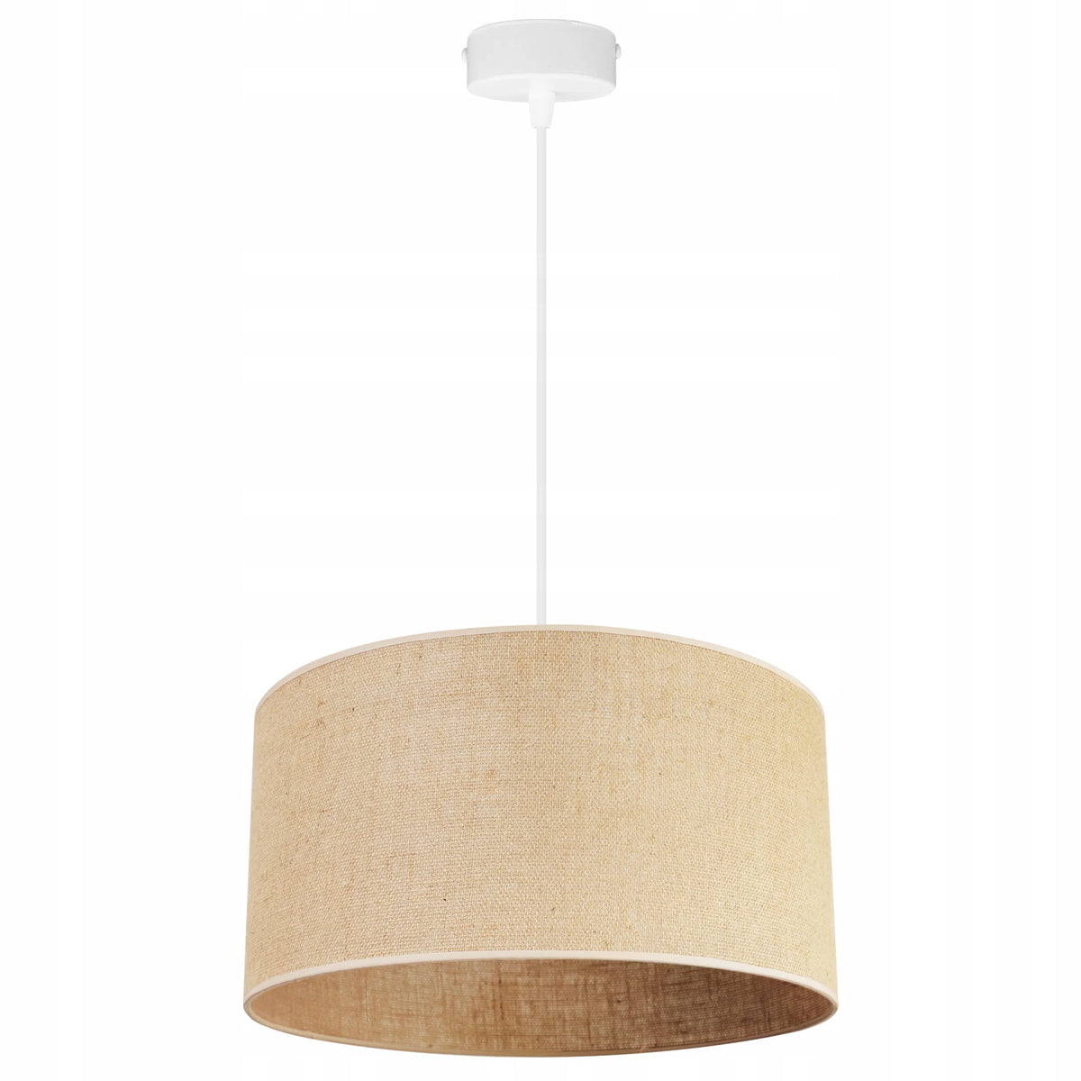 Kabantis lubinis šviestuvas su vienu šviesos šaltiniu ir boho stiliaus medžiaginiu gaubtu JUTA, 35 cm, Light Home