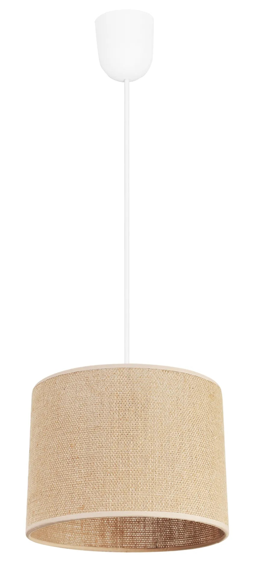 Kabantis šviestuvas „Light Home“ JUTA 2450/20P, vieno šviesos šaltinio, boho stiliaus, su apvaliu 20 cm skersmens audinio gaubtu