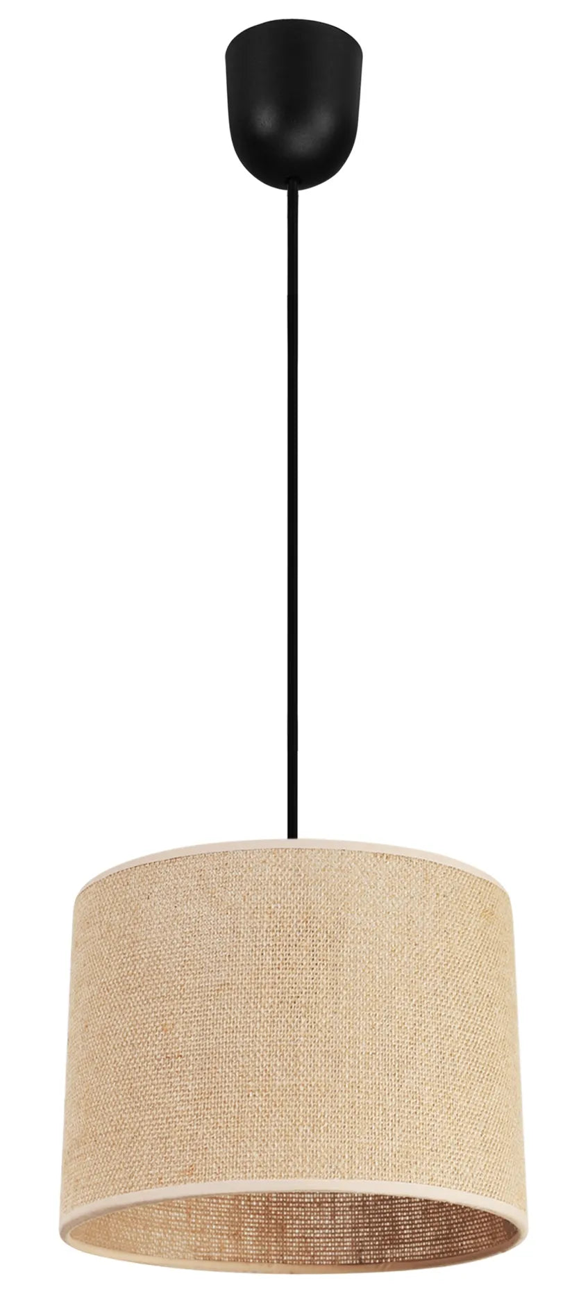 Kabantis šviestuvas „Light Home“ JUTA 2450/20P, vieno šviesos šaltinio, boho stiliaus, su apvaliu 20 cm skersmens audinio gaubtu
