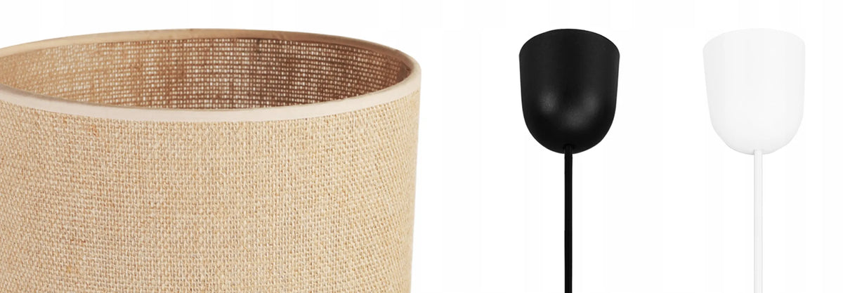 Kabantis šviestuvas „Light Home“ JUTA 2450/20P, vieno šviesos šaltinio, boho stiliaus, su apvaliu 20 cm skersmens audinio gaubtu