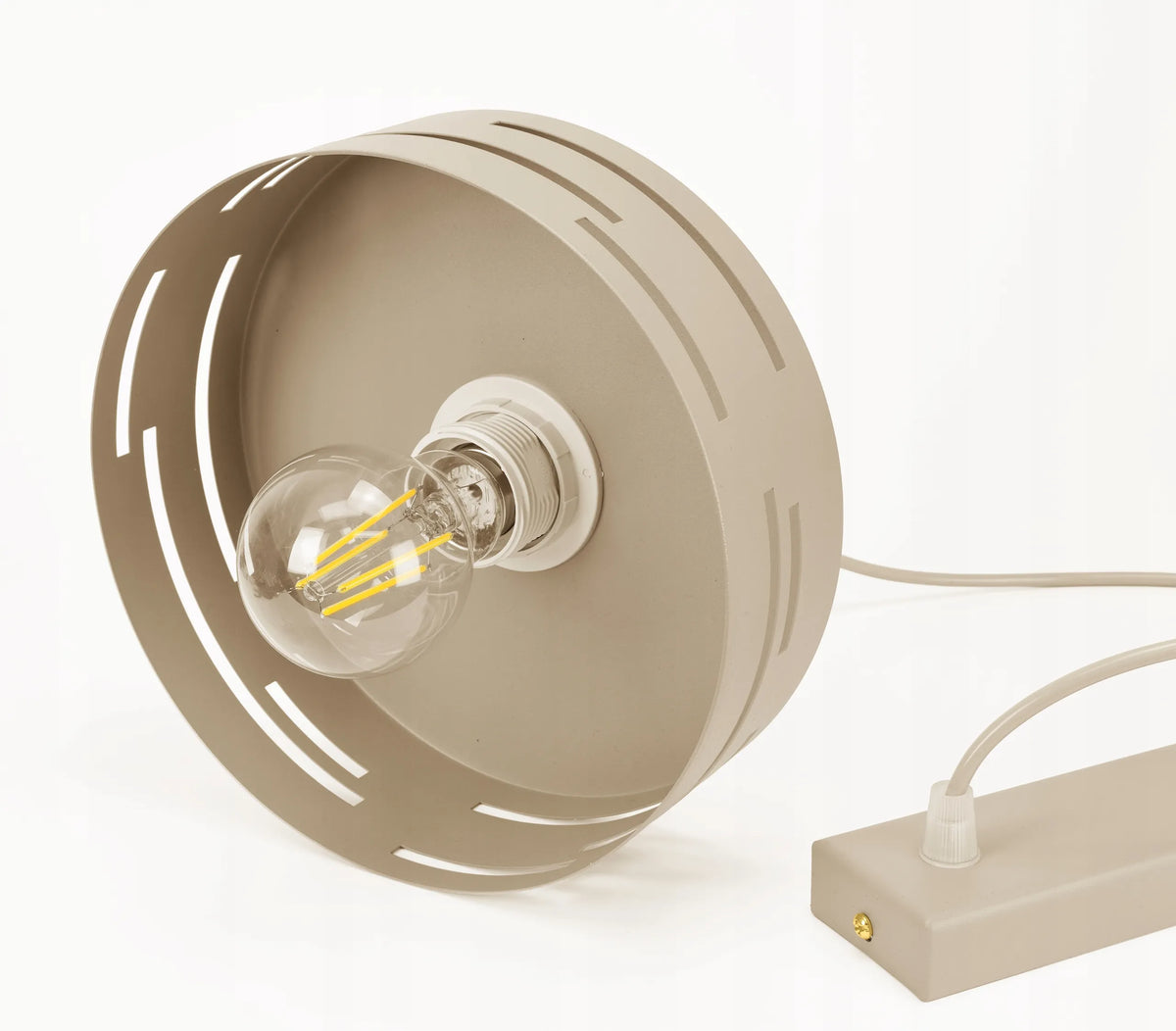 Kabantis šviestuvas virš stalo, smėlio ir aukso spalvos, E27, modernus lofto stiliaus, reguliuojamas LUXOLAR