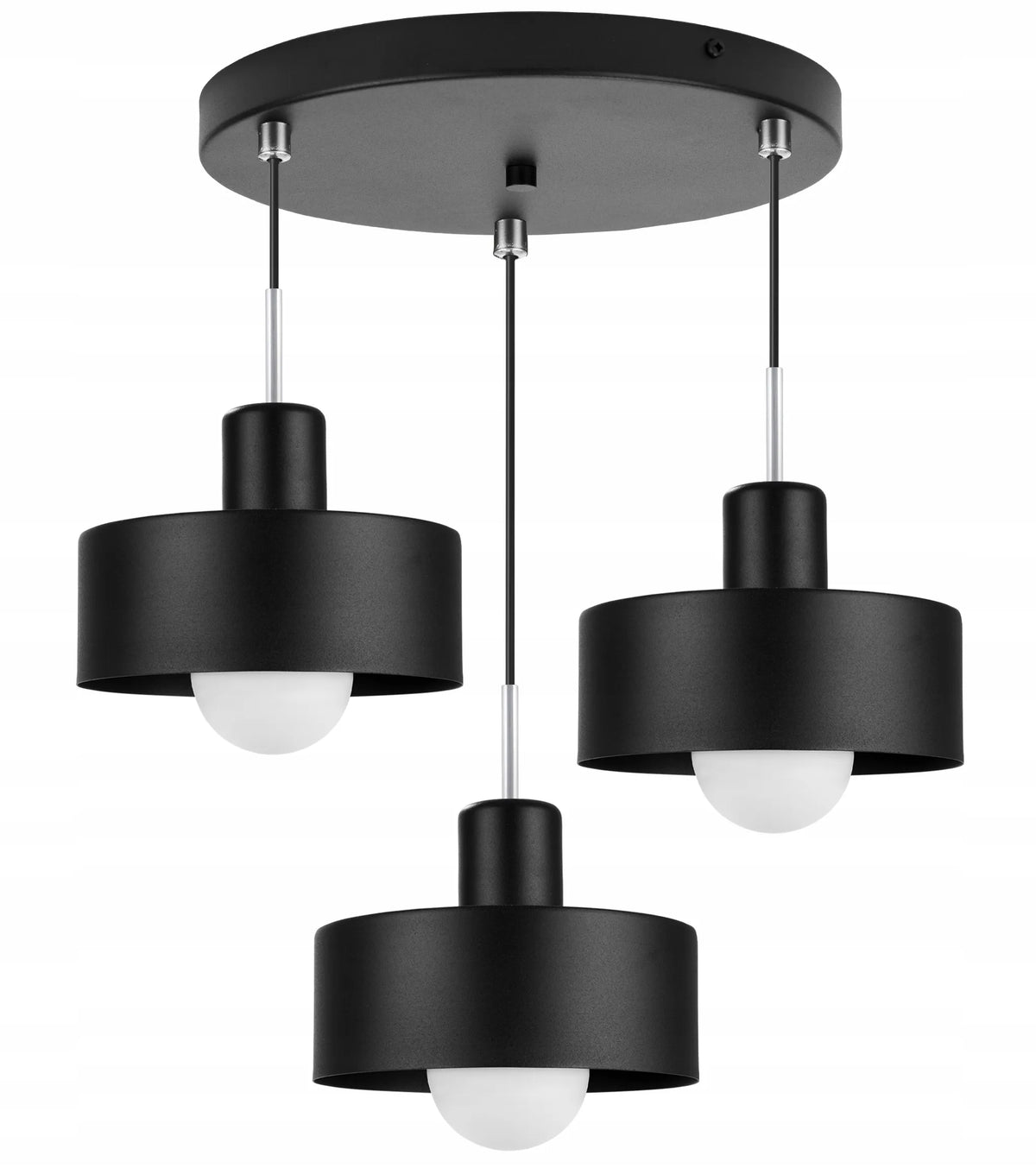 Kabantysis lubinis šviestuvas LIGHT HOME BARCELONA 2295/3/OW/C, juodos ir baltos spalvos, trigubas, GLAMOUR stiliaus