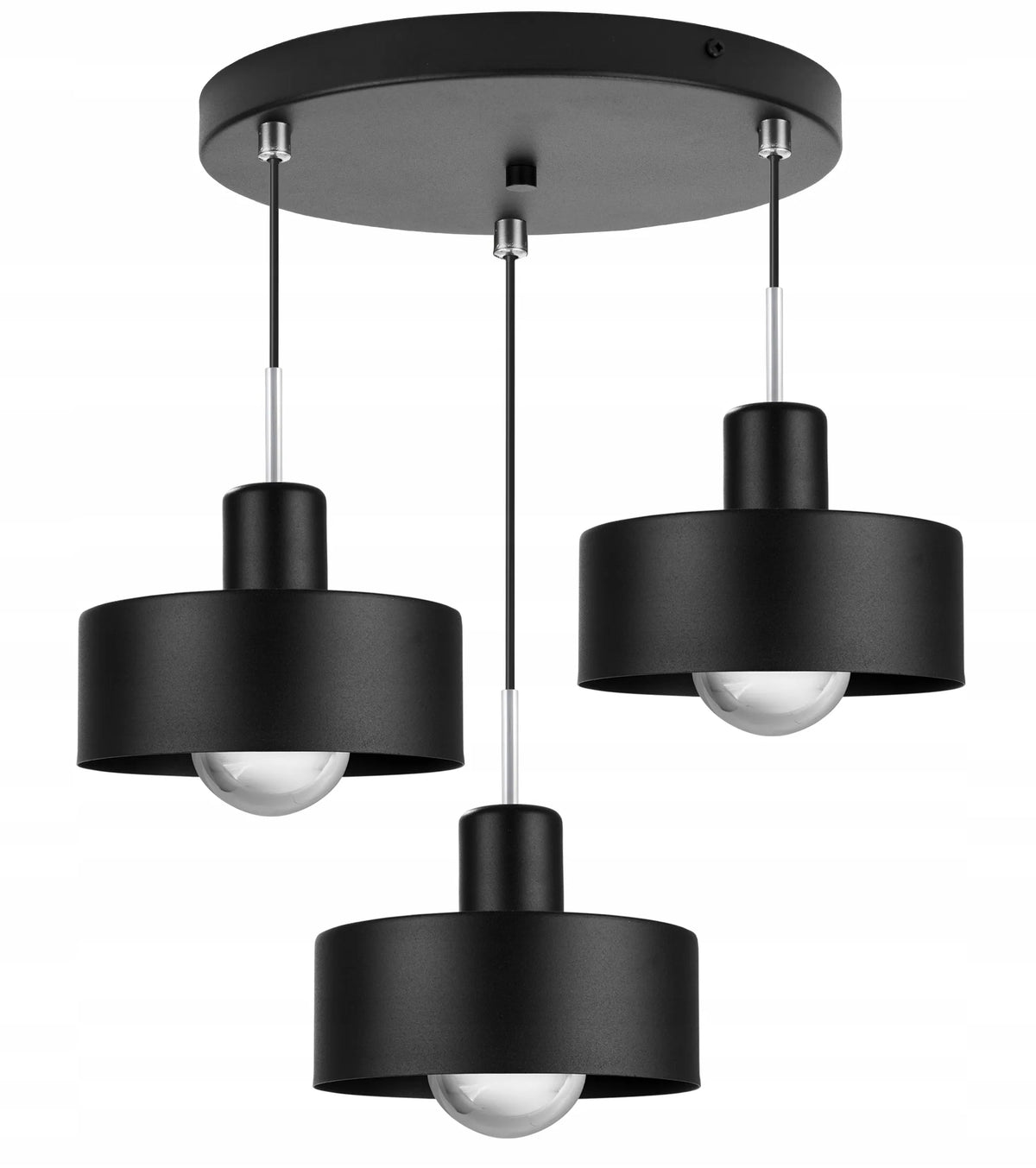 Kabantysis lubinis šviestuvas LIGHT HOME BARCELONA 2295/3/OW/C, juodos ir baltos spalvos, trigubas, GLAMOUR stiliaus
