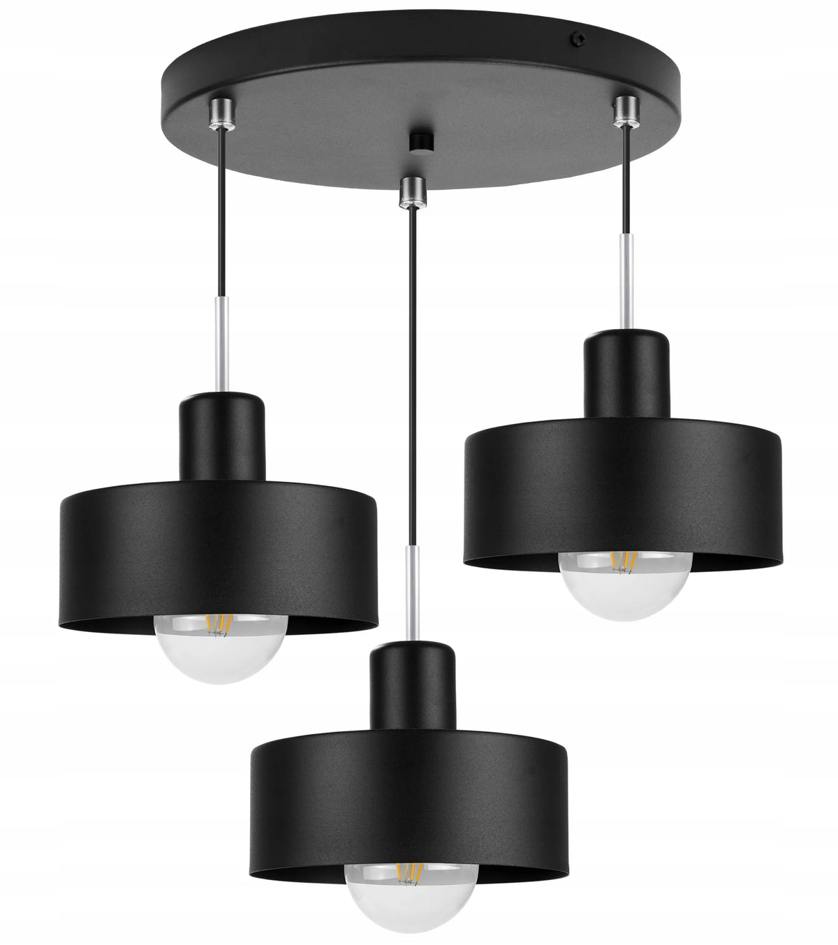 Kabantysis lubinis šviestuvas LIGHT HOME BARCELONA 2295/3/OW/C, juodos ir baltos spalvos, trigubas, GLAMOUR stiliaus