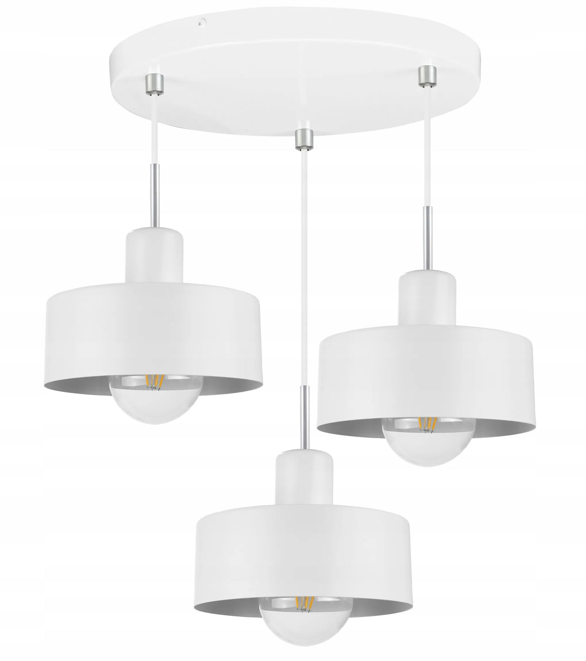 Kabantysis lubinis šviestuvas LIGHT HOME BARCELONA 2295/3/OW/C, juodos ir baltos spalvos, trigubas, GLAMOUR stiliaus