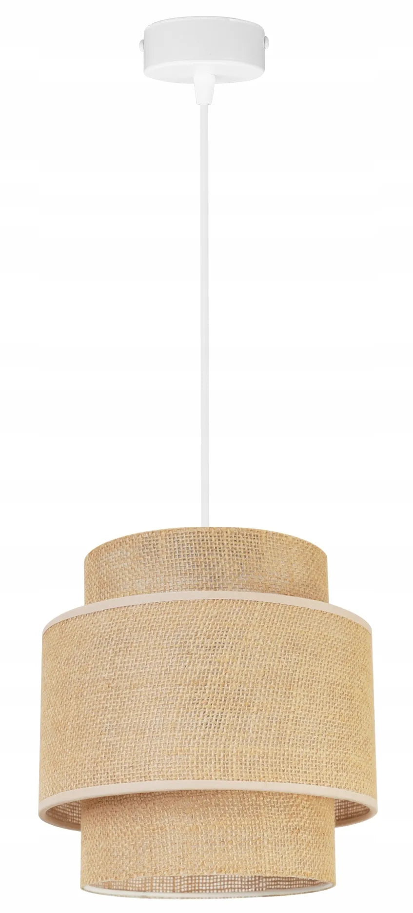 Kabantysis lubinis šviestuvas „Light Home“ BOHO 2458/1 su viengubu džiuto audinio gaubtu, modernus