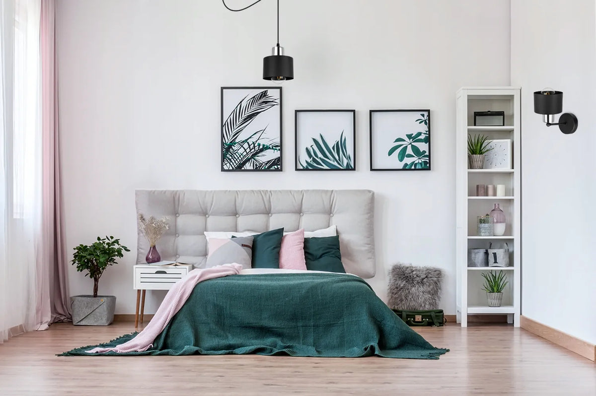 Kabantysis lubinis šviestuvas „Light Home“ PANTA SPIDER 2004/1, viengubas, juodas, sidabrinis, loft stiliaus metalinis gaubtas