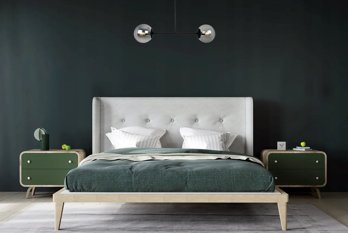 Kabantysis lubinis šviestuvas „Light Home“ Tuluza, juodas, grafito spalvos gaubtai, auksinės detalės, loft stiliaus, 2 šviesos taškai