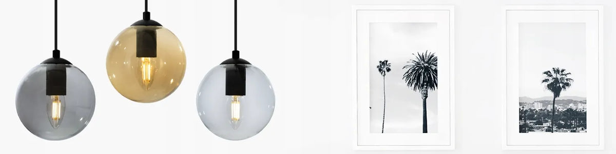 Kabantysis lubinis šviestuvas „Paris“ su trimis stikliniais rutuliais, „Light Home“