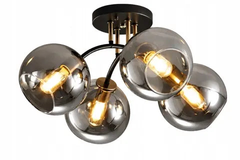 Kabantysis lubinis šviestuvas, plafonas, sietynas su rutuliais, Krislamp MEGAN, 4 x E27