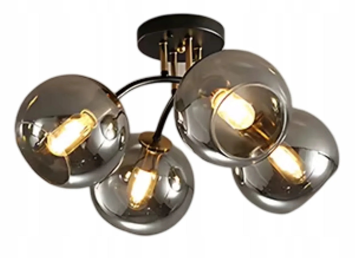 Kabantysis lubinis šviestuvas, plafonas, sietynas su rutuliais, Krislamp MEGAN, 4 x E27