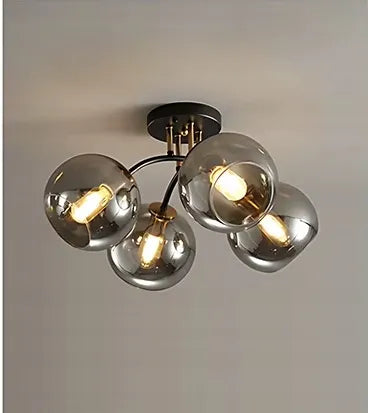 Kabantysis lubinis šviestuvas, plafonas, sietynas su rutuliais, Krislamp MEGAN, 4 x E27