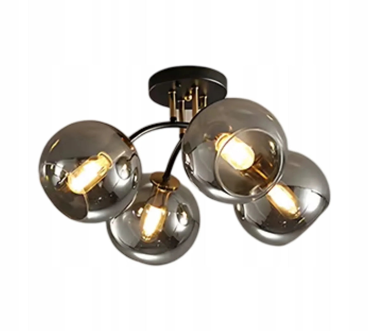 Kabantysis lubinis šviestuvas, plafonas, sietynas su rutuliais, Krislamp MEGAN, 4 x E27