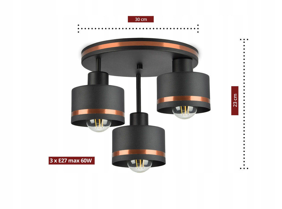 Kabantysis lubinis šviestuvas, sietynas, plafonas, LED, vario spalvos