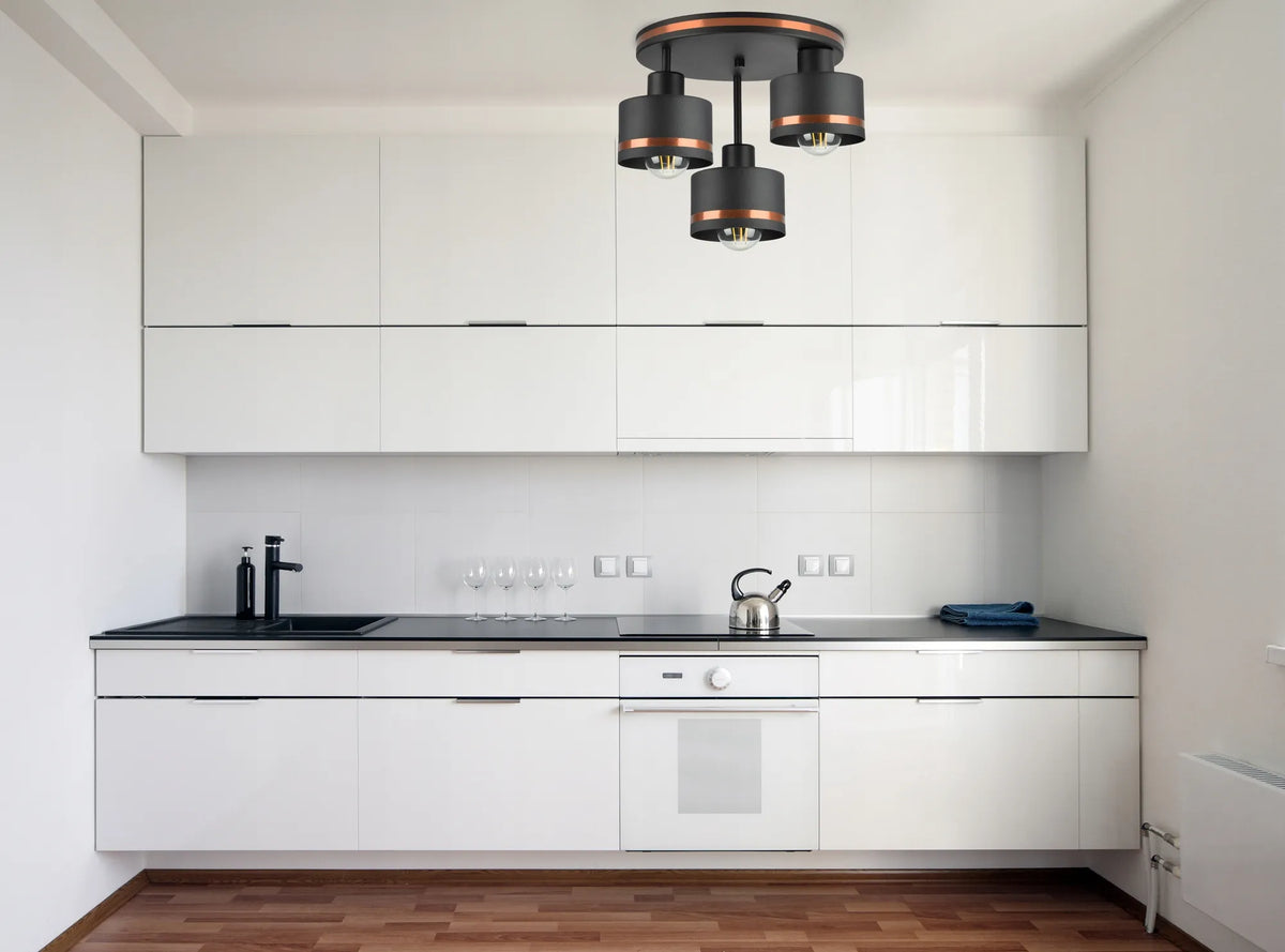 Kabantysis lubinis šviestuvas, sietynas, plafonas, LED, vario spalvos