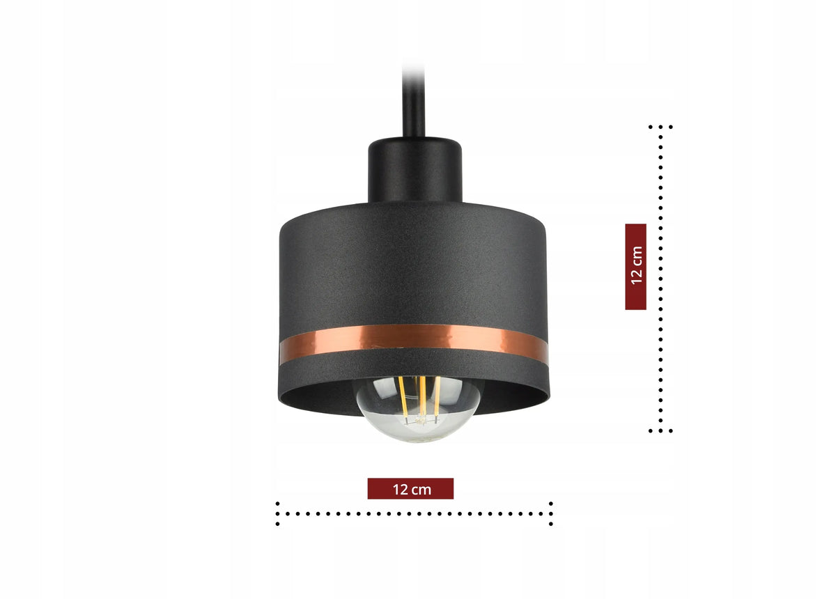 Kabantysis lubinis šviestuvas, sietynas, plafonas, LED, vario spalvos