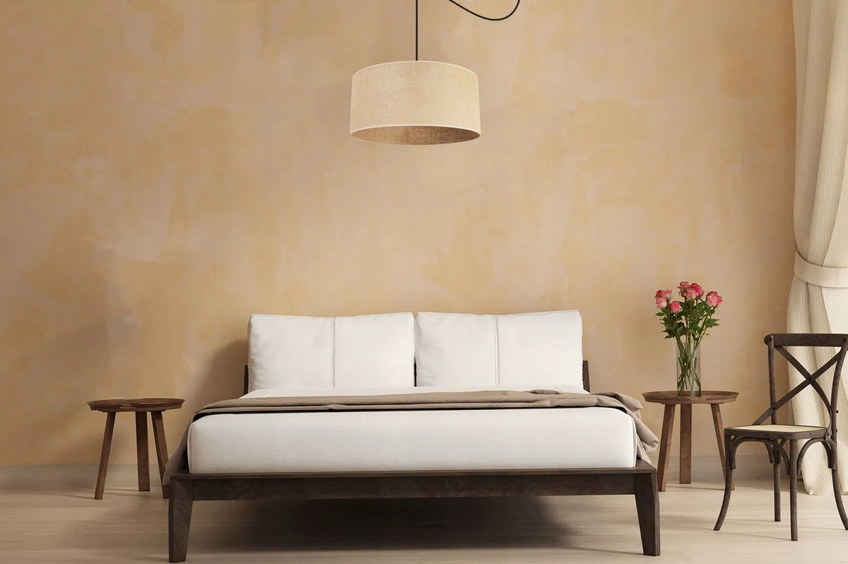 Kabantysis lubinis šviestuvas su gaubtu „LOFT BOHO JUTA“ 40 cm, „SPIDER“ kambariui