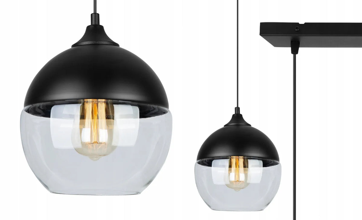 Kabinamasis lubinis šviestuvas su stikliniais gaubtais Light Home OSLO 2230/4/B