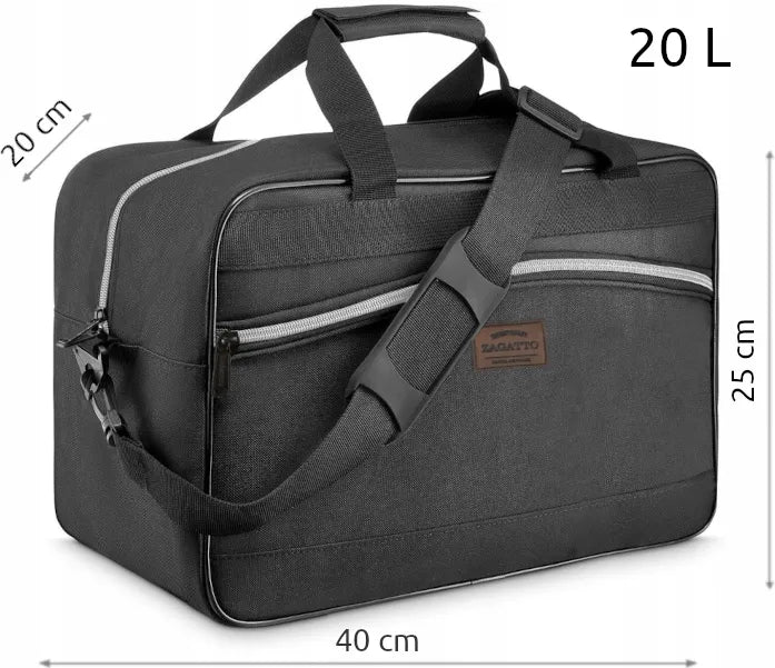 Kelioninis krepšys Zagatto 40x20x25 cm, tinkamas Ryanair ir Wizzair rankiniam bagažui