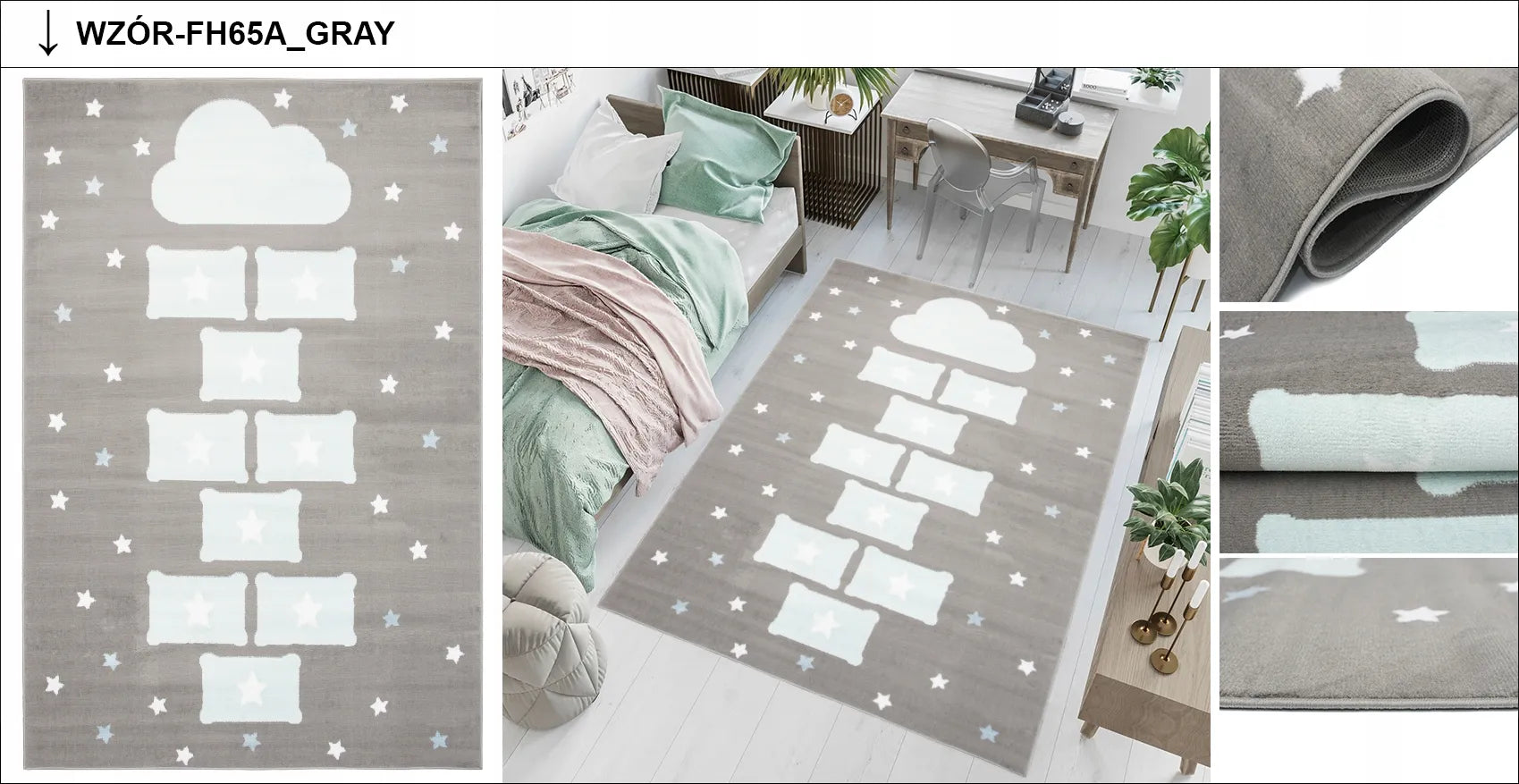 Kilimas 120x170 BCF LUXURY, minkštas, modernūs raštai